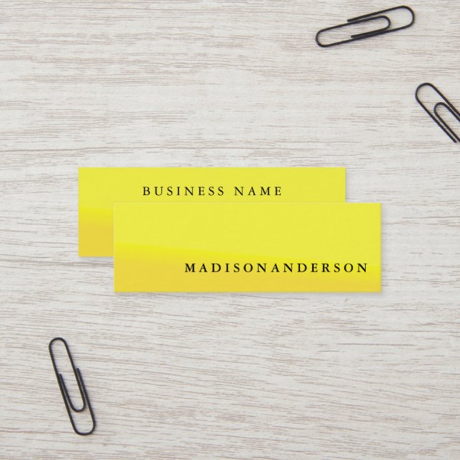 Professional Elegant Modern Minimalist Customised Mini Business Card (Front/Back In Situ)