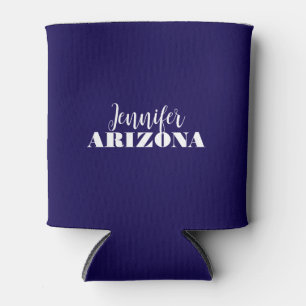 Professional elegant modern minimalist dark blue can cooler