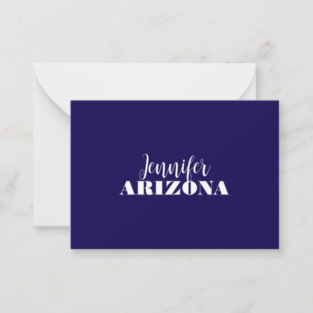 Professional elegant modern minimalist dark blue card (Front)