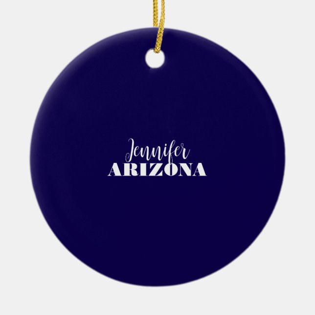 Professional elegant modern minimalist dark blue ceramic tree decoration (Front)