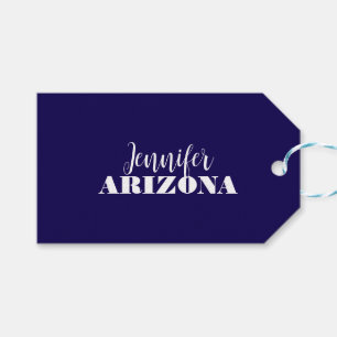 Professional elegant modern minimalist dark blue gift tags