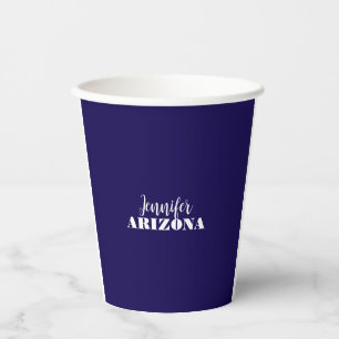 Professional elegant modern minimalist dark blue paper cups