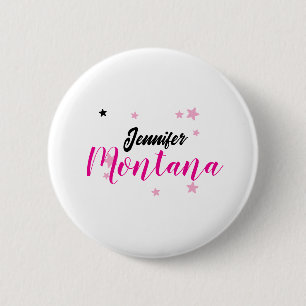 Professional elegant modern minimalist name 6 cm round badge