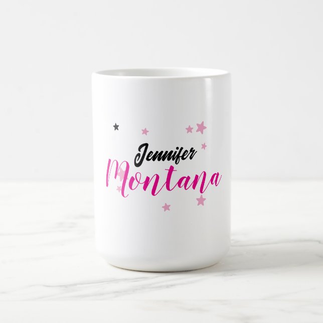 Professional elegant modern minimalist name coffee mug (Center)