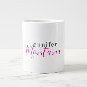 Professional elegant modern minimalist name large coffee mug