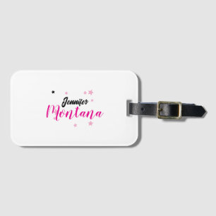 Professional elegant modern minimalist name luggage tag