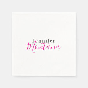 Professional elegant modern minimalist name napkin