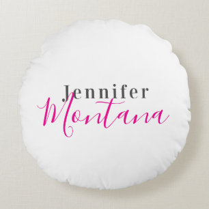 Professional elegant modern minimalist name round cushion