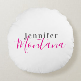 Professional elegant modern minimalist name round cushion