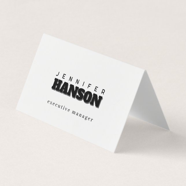 Professional elegant modern minimalist plain business card (Front)