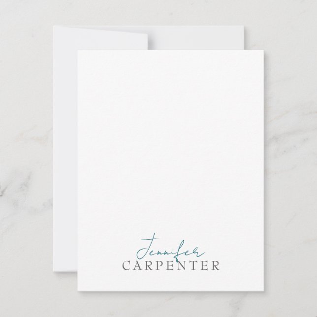 Professional elegant modern minimalist plain card (Front)
