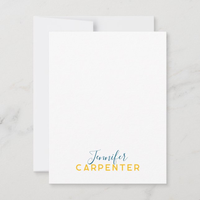 Professional elegant modern minimalist plain card (Front)