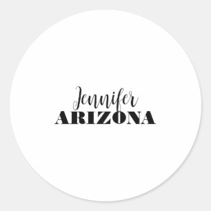 Professional elegant modern minimalist plain classic round sticker