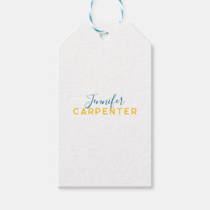 Professional elegant modern minimalist plain gift tags