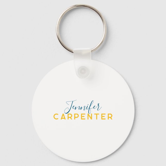 Professional elegant modern minimalist plain key ring (Front)