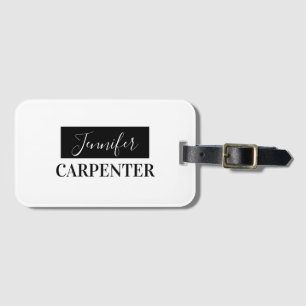 Professional elegant modern minimalist plain  luggage tag