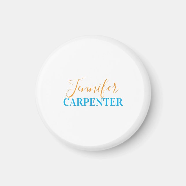 Professional elegant modern minimalist plain  magnet (Front)