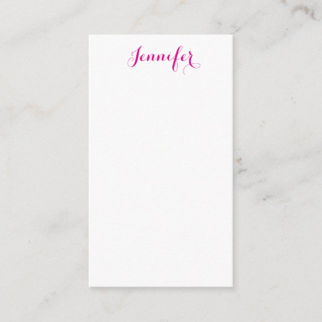 Professional elegant modern minimalist plain name enclosure card (Front)