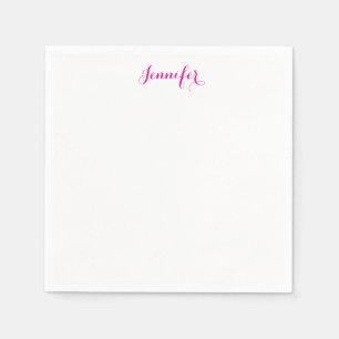 Professional elegant modern minimalist plain name napkin