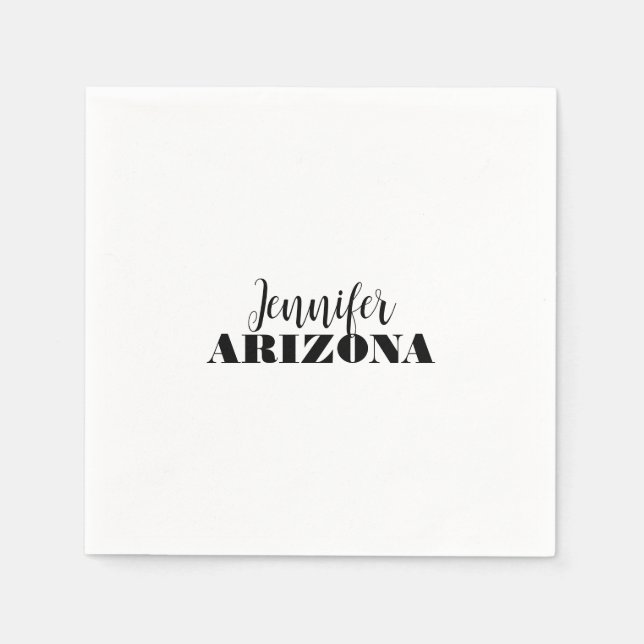 Professional elegant modern minimalist plain napkin (Front)