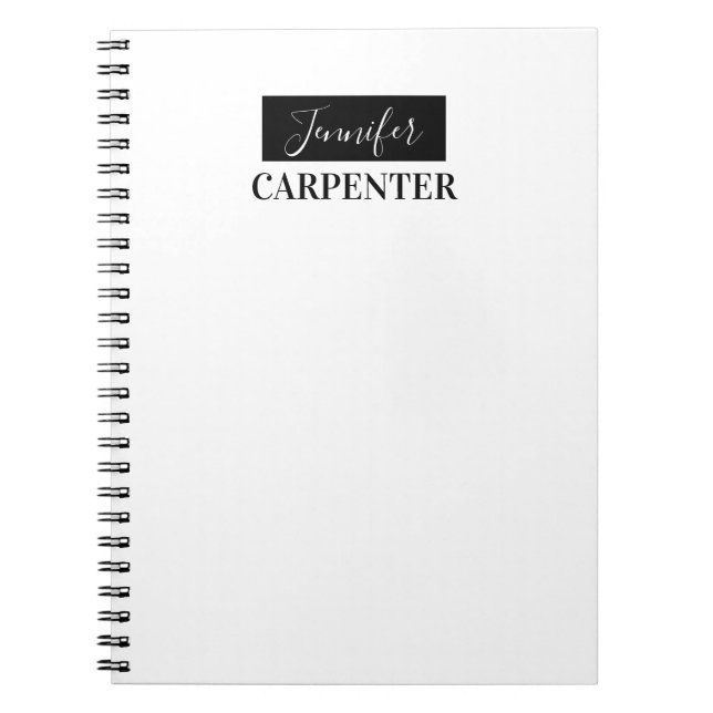 Professional elegant modern minimalist plain  notebook (Front)