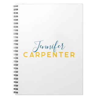 Professional elegant modern minimalist plain notebook