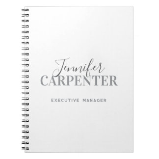 Professional elegant modern minimalist plain notebook