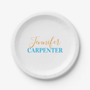 Professional elegant modern minimalist plain paper plate