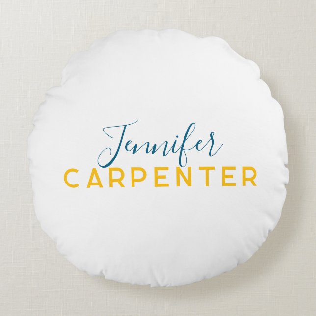 Professional elegant modern minimalist plain round cushion (Front)