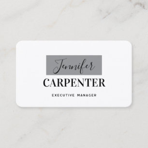 Professional elegant modern minimalist plain silk business card
