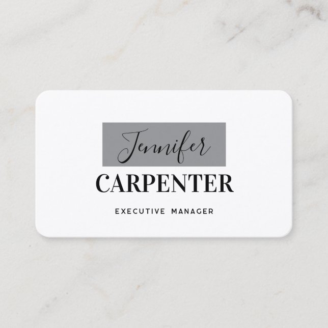 Professional elegant modern minimalist plain silk business card (Front)