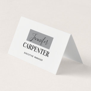 Professional elegant modern minimalist plain silk business card