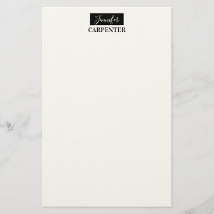 Professional elegant modern minimalist plain  stationery