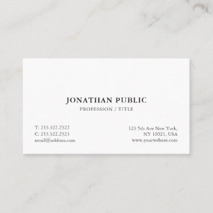 Professional Elegant Modern Minimalist Template Business Card