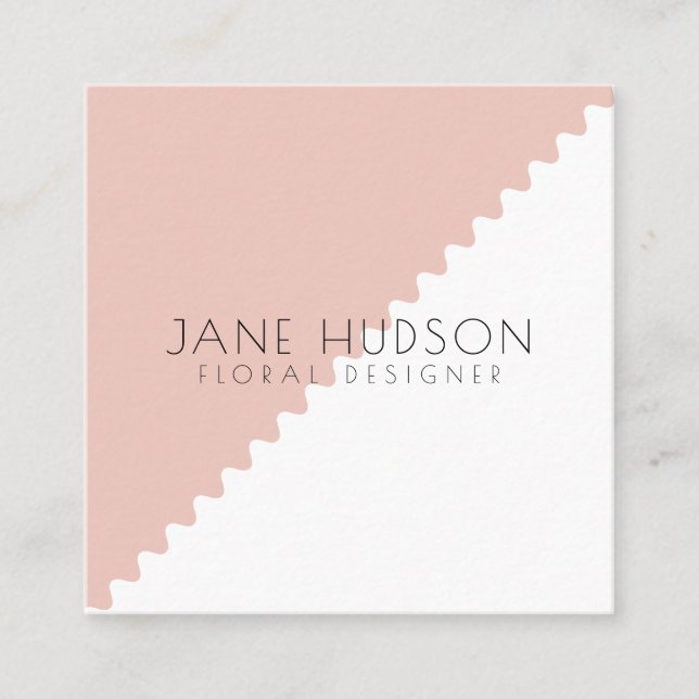 Professional Elegant Modern Minimalist Template Square Business Card (Front)