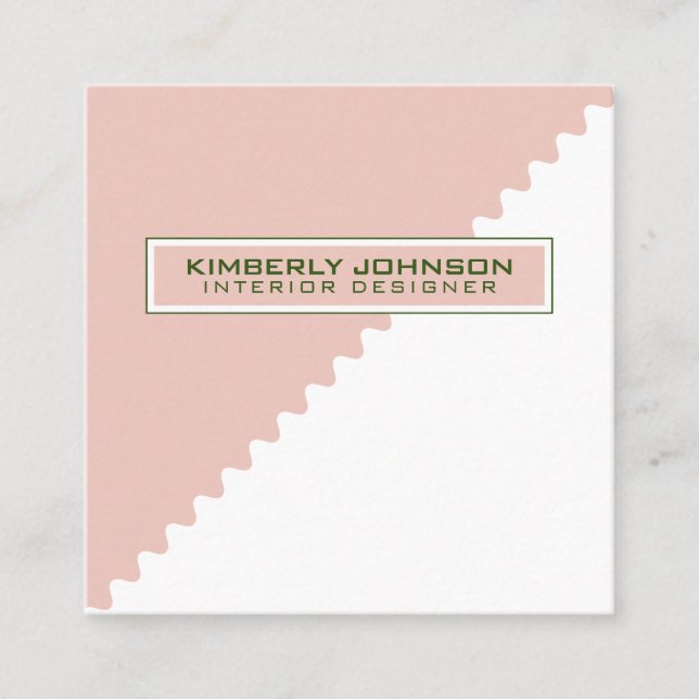 Professional Elegant Modern Minimalist Template Square Business Card (Front)