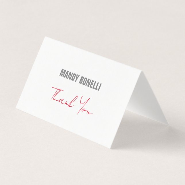 Professional elegant modern minimalist thank you (Front)