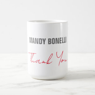 Professional elegant modern minimalist thank you coffee mug