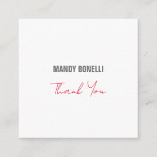 Professional elegant modern minimalist thank you enclosure card