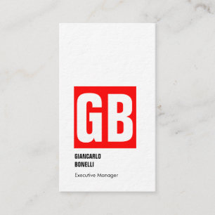 Professional elegant modern monogram thick luxury business card