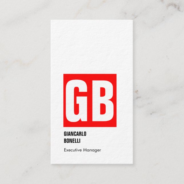 Professional elegant modern monogram thick luxury business card (Front)