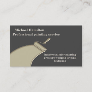 Professional elegant modern painting service busin business card