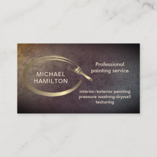 Professional elegant modern painting service busin business card