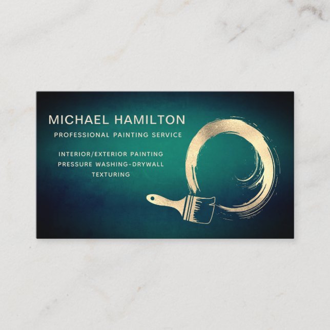 Professional elegant modern painting service busin business card (Front)