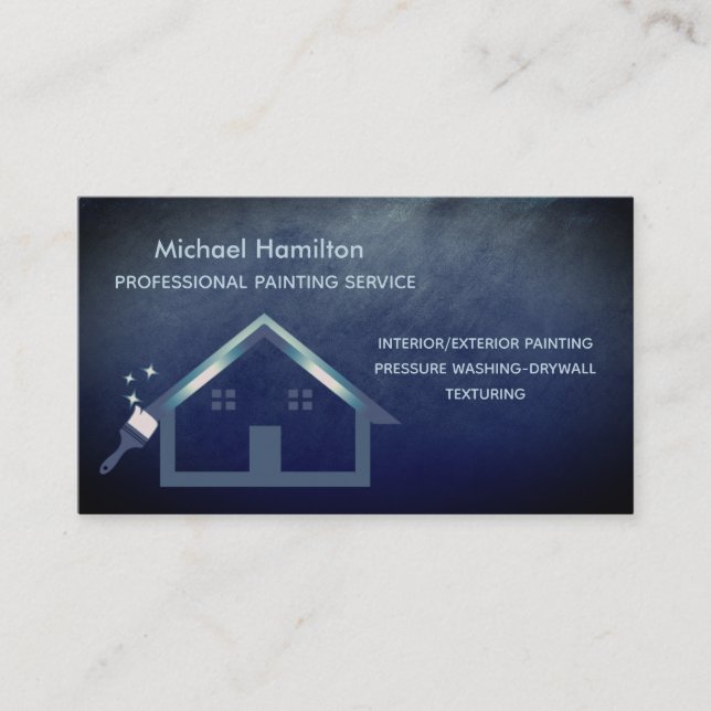 Professional elegant modern painting service business card (Front)