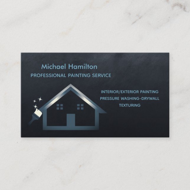 Professional elegant modern painting service business card (Front)