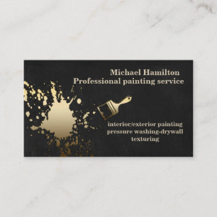 Professional elegant modern painting service business card