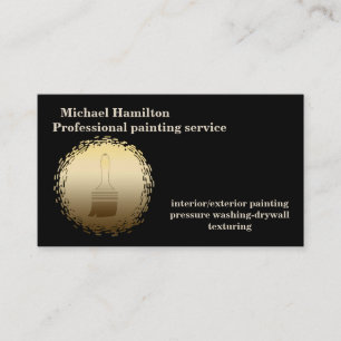 Professional elegant modern painting service business card