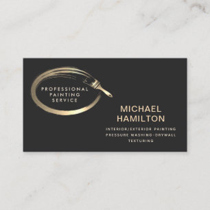 Professional elegant modern painting service  business card