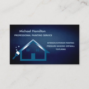 Professional elegant modern painting service business card